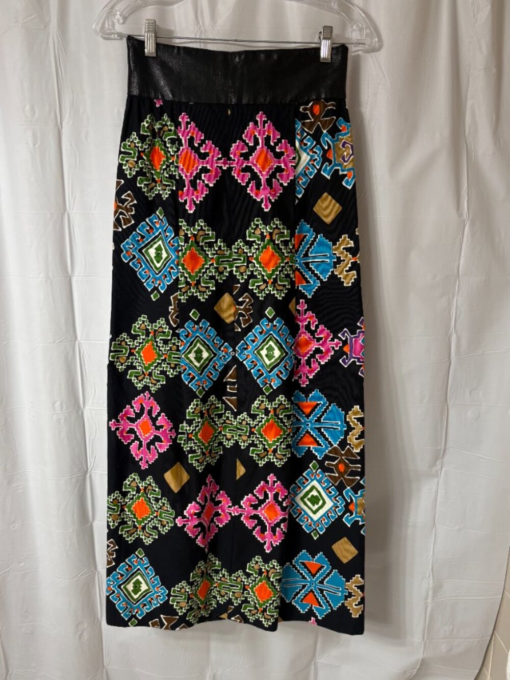 Vintage Lanvin Maxi Skirt Multicolor Abstract Print, late 60s/early 70s - Picture 2 of 4